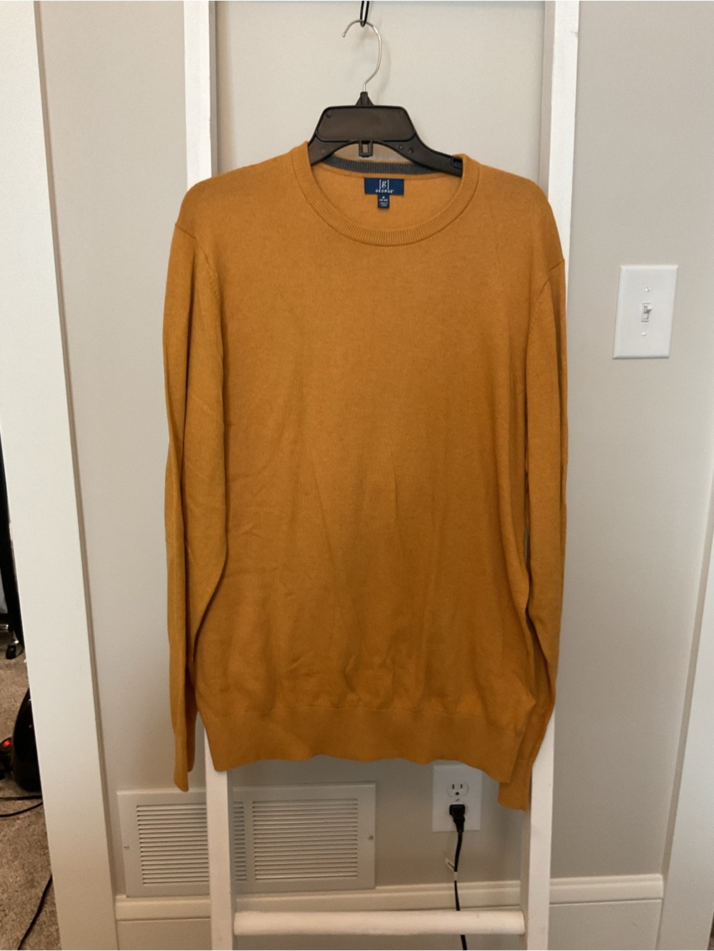 George Men's Mustard Crewneck Sweater